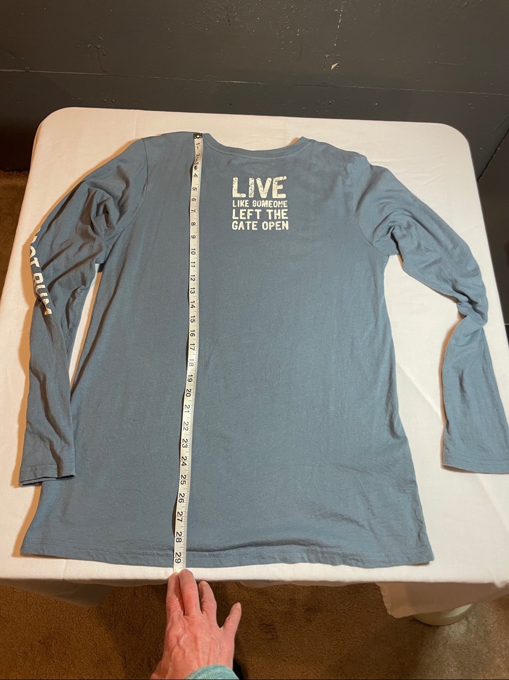 Blue 84 Heather Slate Crewneck Tee with White Logo - Picture 3 of 3